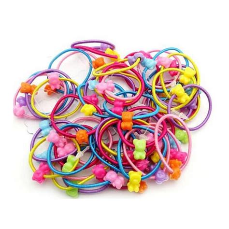 hair elastic with plastic balls|rubber bands for hair.